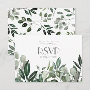 RSVP enclosure card greenery wreath