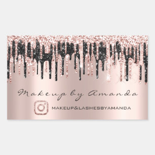 RSVP  Extension Makeup Beauty Salon Drips Instagra Rectangular Sticker