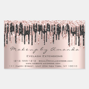 RSVP  Extension Makeup Beauty Salon Microblading Rectangular Sticker