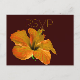 RSVP Fall Colours Wedding Invitation Postcard