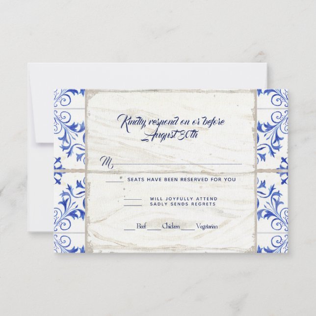 RSVP Farmhouse Farm Lapis Blue White Wood Rustic (Front)