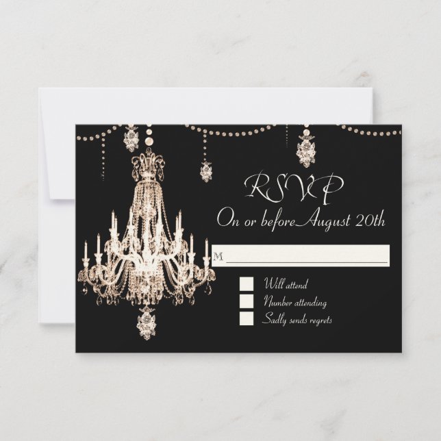 RSVP FAUX French Crystal Chandelier Pearl Shower (Front)