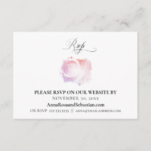 *~* RSVP  Floral Rose Wedding Website Enclosure