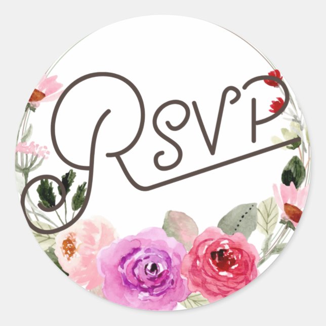 RSVP floral Sticker (Front)