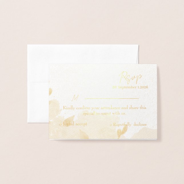 rsvp foil card (Front With Envelope)