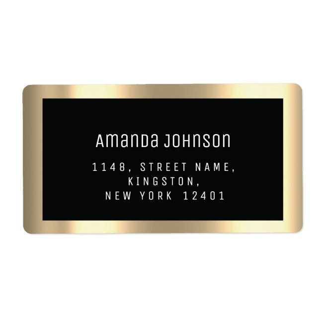 RSVP Framed Boutique Online Black Gold Frame (Front)