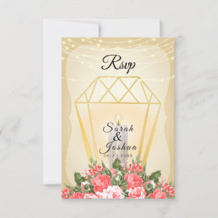 RSVP - Golden Lantern and Coral Flowers