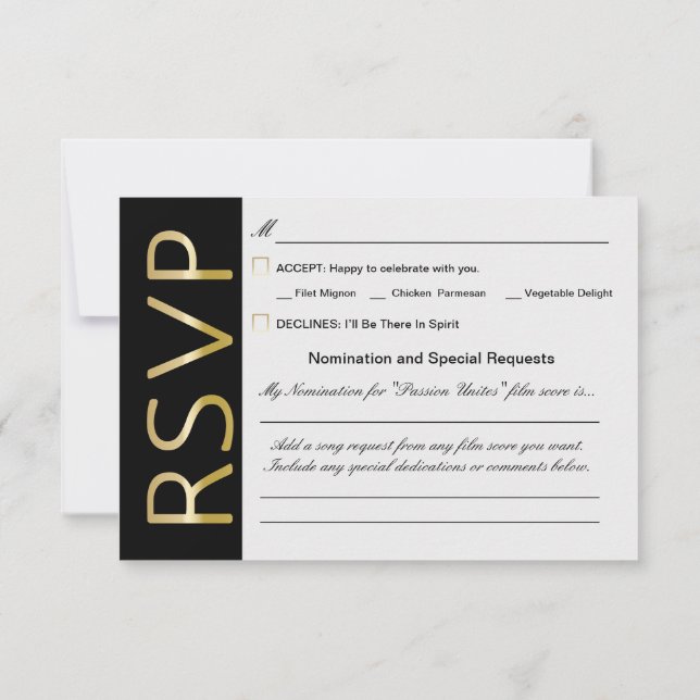 RSVP Guests Choice Card (Back)
