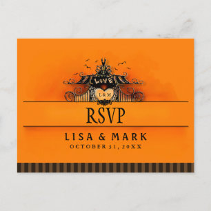 RSVP Halloween Orange & Black Love MENU SELECTIONS