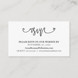 ~* RSVP Hearts Wedding Website Simple Enclosure