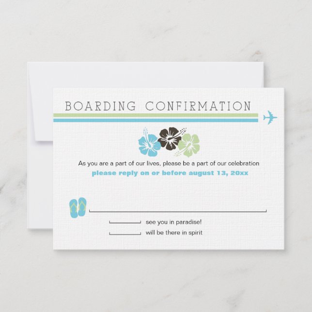 RSVP Hibiscus Boarding Pass (Front)