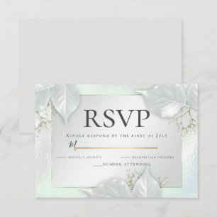 RSVP Honeydew Green Pearl Shimmer Invitation