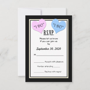 RSVP I DO Wedding Invitation Card