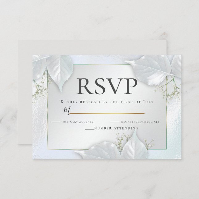 RSVP | Icy Blue Pearl Shimmer Invitation (Front/Back)