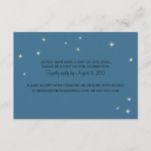 RSVP Information Card Whimsy Fireflies