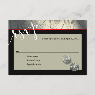 RSVP Las Vegas Art Deco   silver black Card