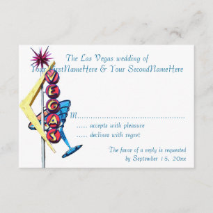 RSVP Las Vegas Celebrations Neon Sign Card