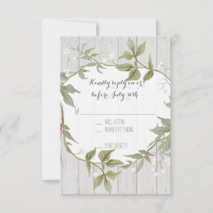 RSVP Laurel Wreath Rustic Country Foliage Wooden