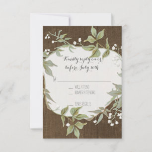 RSVP Laurel Wreath Rustic Summer Outdoor Wedding