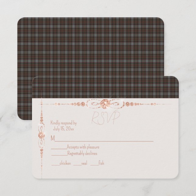 RSVP Lochaber Original Scottish Tartan  Card (Front/Back)