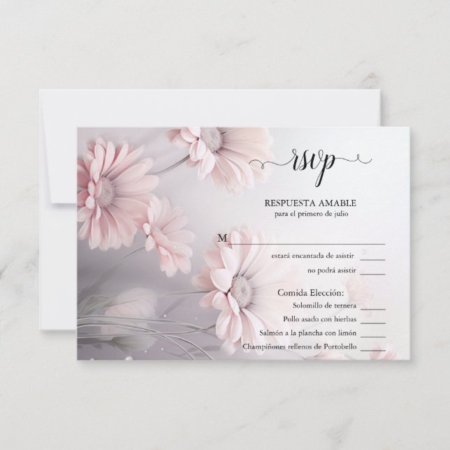 RSVP Margarita rosa elegante (Front)