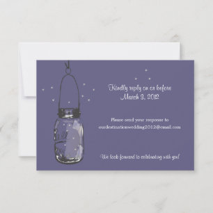 RSVP Mason Jar & Fireflies Wedding