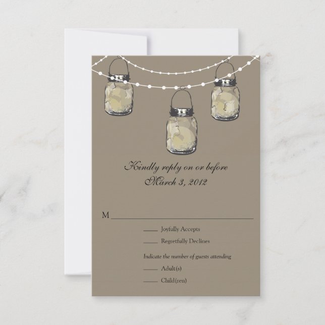 RSVP Mason Jar Wedding (Front)