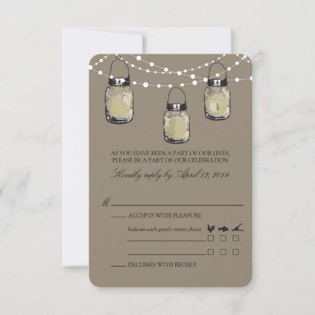RSVP Mason Jar Wedding (Front)