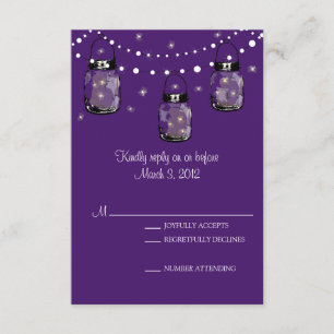RSVP Mason Jar Wedding Card