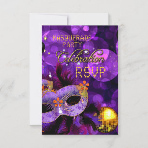 RSVP MASQUERADE Purple Gold Dance Party