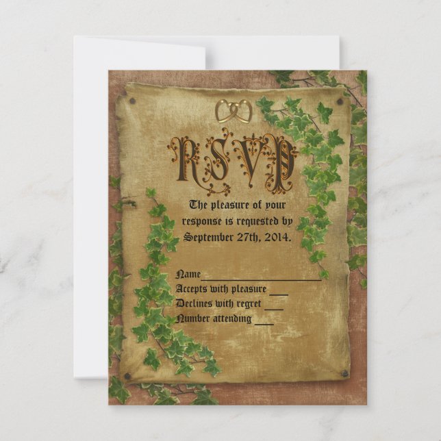 RSVP Mediaeval wedding Invitation (Front)