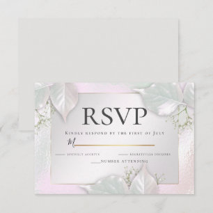 RSVP   Misty Pink Pearl Shimmer Invitation