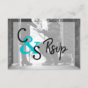 RSVP  Modern Day Love 2 - Turquoise Card