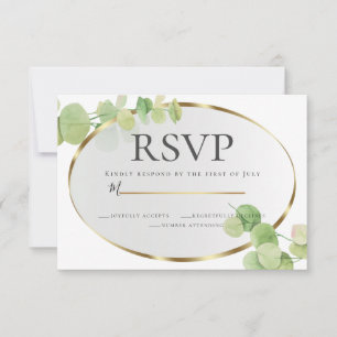 RSVP   Modern Springtime Eucalyptus Invitation
