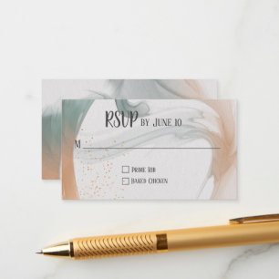 RSVP Neutral Abstract Design Enclosure Card