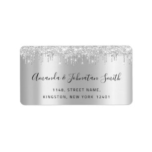RSVP New Wedding Adress Silver Grey Drips Grey Label