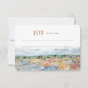 RSVP Newport Harbour Wedding Insert Destination Invitation