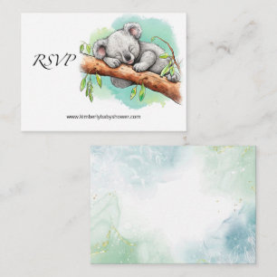 RSVP Online Koala Baby Shower  Enclosure Card