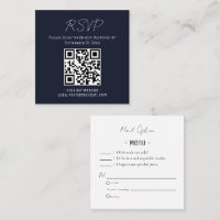RSVP Party Double Sided QR Code or Mail