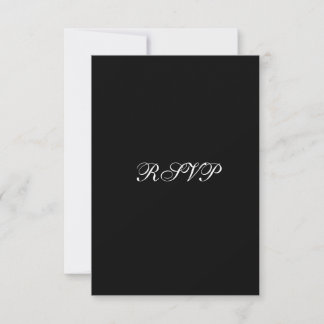 RSVP Party Event Black & White Card