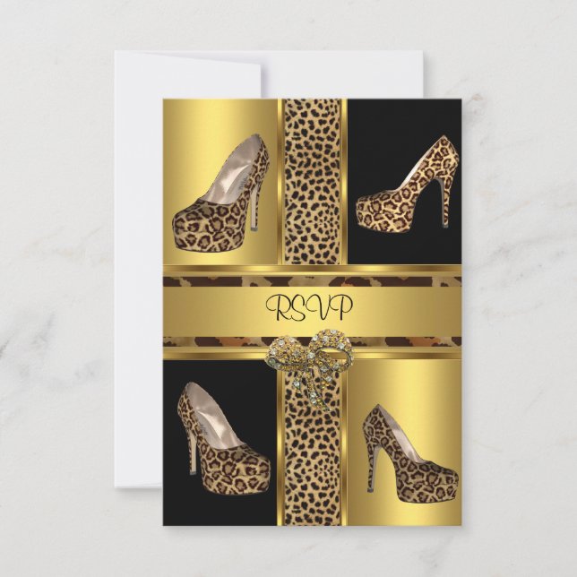 RSVP Party Hi Heel Shoes Leopard Gold (Front)