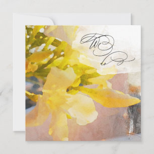 *~* RSVP Peach Watercolor Floral AR15 QR WEDDING Invitation