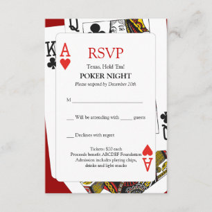 RSVP Poker Night Card