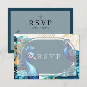 Rsvp Premium Peacocks Feathers Wedding 