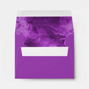 RSVP Purple Watercolor Flowers Envelopes