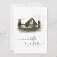 *~* RSVP QR Barn American Flag AR19 Wedding