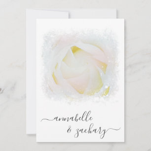 *~* RSVP - QR  code Floral Rose AR8 Wedding Invita Invitation