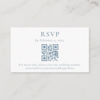 RSVP QR code Insert Card - Dusty Blue