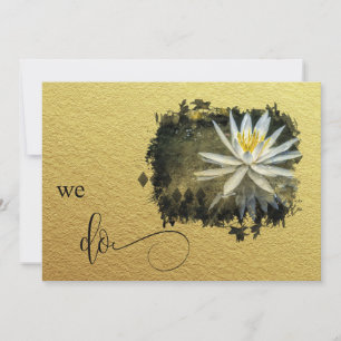 *~* RSVP QR Gold WE DO Floral AR15 WEDDING Invitation