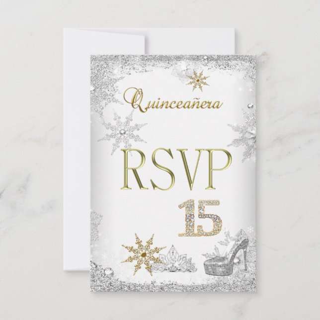 RSVP Quinceanera 15 Silver White Gold Elite (Front)